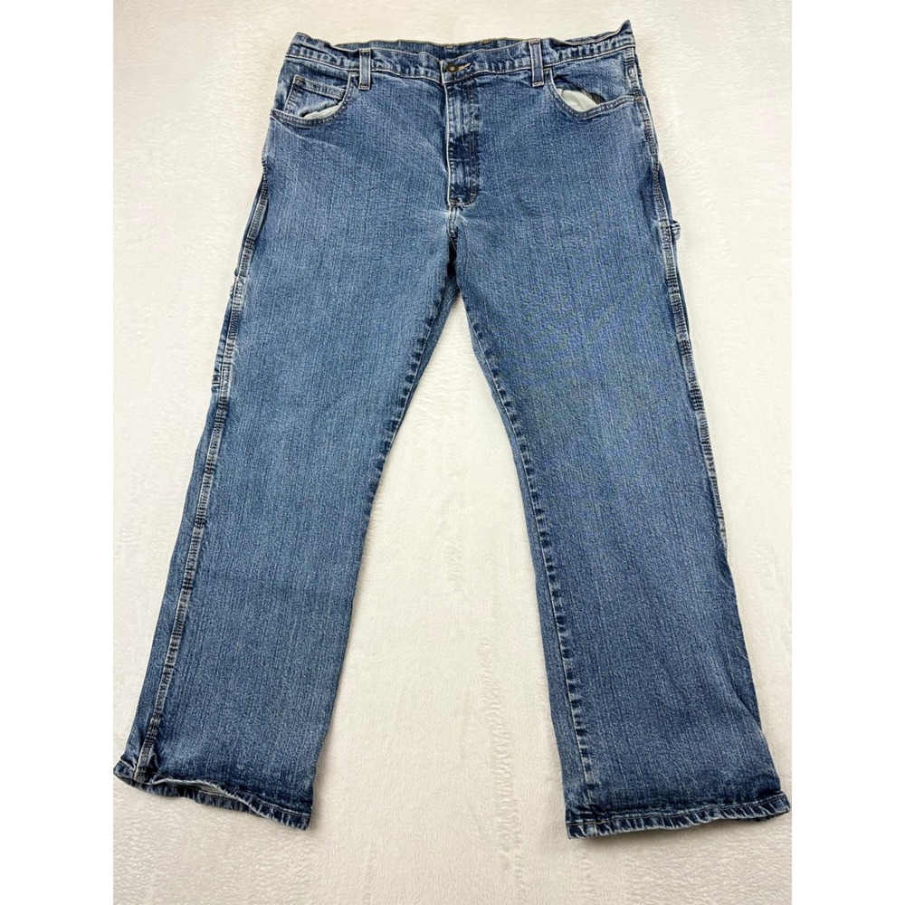 Dickies Mens Carpenter Jeans Medium Wash Blue Denim Workwear Pants 38x30